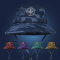 Custom Embroidery Logo Bucket Hats Adult Fashion Camo Cotton Custom Washed Denim Bucket Hat with String