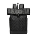 Best Fashion Luxury 30L Roll Top Black Women's Men's Leather Travel Backpack Bag for Men Women Flying