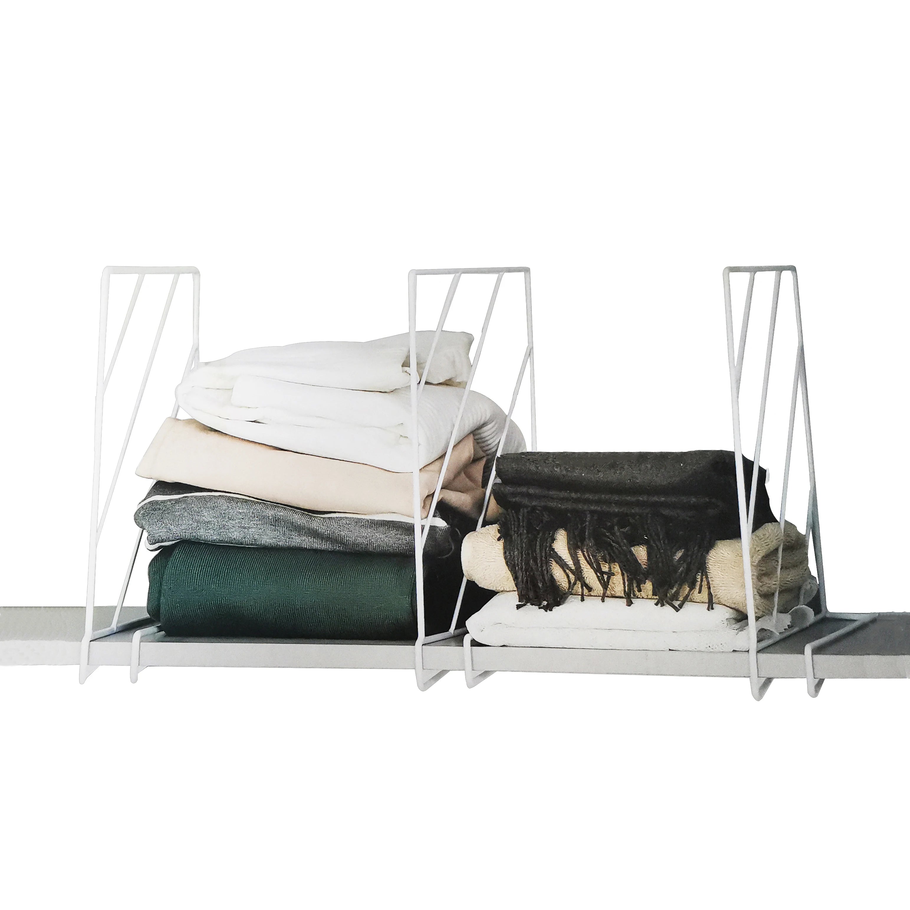 PYJ  Shelf Dividers for Closet Organization Metal Closet Divider Perfect Shelf Organizer for Closet Bathroom or Kitchen Shelves