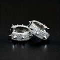 Fine Jewelry Pass Diamond Tester Hip Hop D Color VVS Moissanite Spiked Huggie Earrings With 925 Sterling Silver GRA Women Men