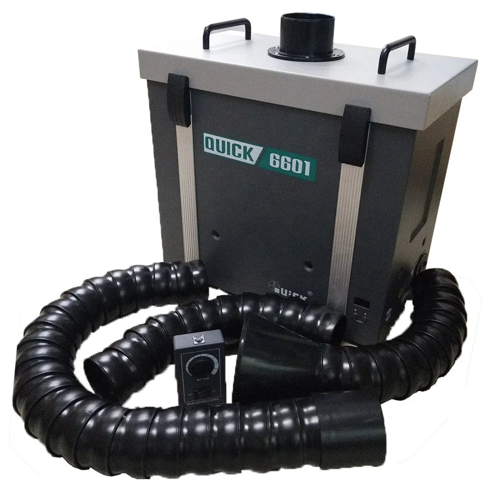 QUICK 6601 Fume Extractor for Mobile Phone Repair Efficient Low Noise Purification Filter System Smoker Purifier