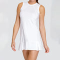 Wholesale OEM Custom Logo Pickleball Dress Warm-up Short Fitness Sleeveless Pleats Dress Sports Wear Slimming Golf Tennis Dress