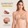 Plus Size A-F Breathable Wire-Free Seamless Push-Up Strapless Backless Adhesive Bra for Women Sexy Lingerie