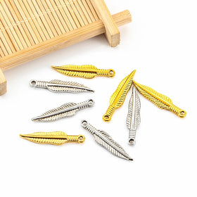 Factory Leaf Shape Pendant Waterproof Non Tarnish Stainless Steel Charms for DIY Jewelry Necklace and Bracelet