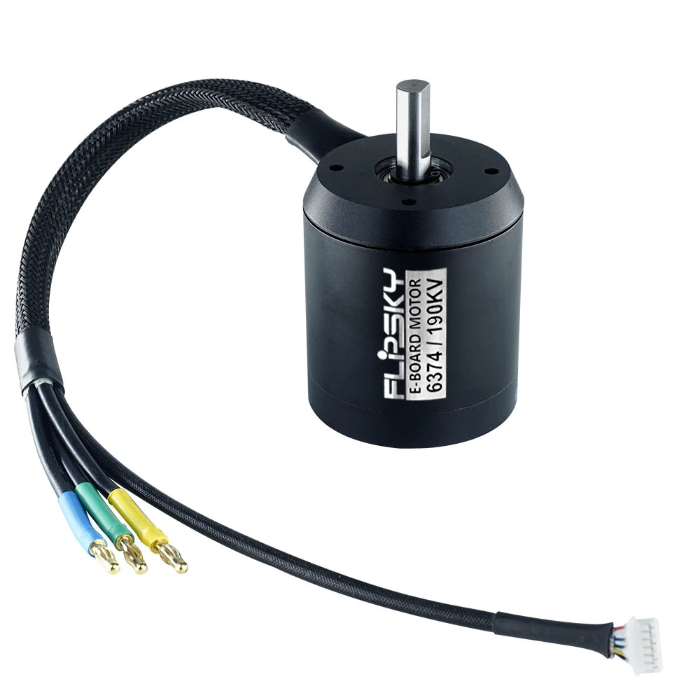 Flipsky Round Shaft D Shaft 140KV 190KV 3500W 12S Brushless DC Motor 6374 for DIY Electric Skateboard