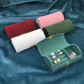 Fashion Travel Portable Velvet Jewellery Storage Box Travel Ring Earrings Necklace Jewelry Packaging Box