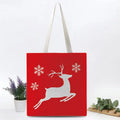 Festival Merry Christmas Custom Shopping Printed Canvas Bags Reusable Shopping Bag Christmas