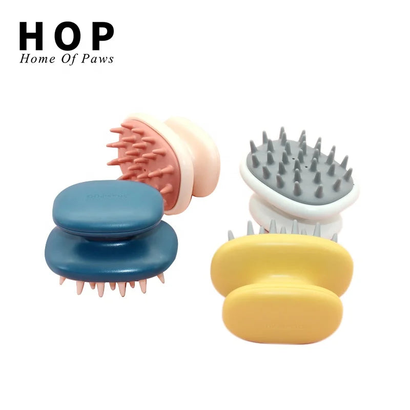 Factory Wholesale Soft Rubber Cat Massage Brush Pet Dog Shampoo Bath Brush