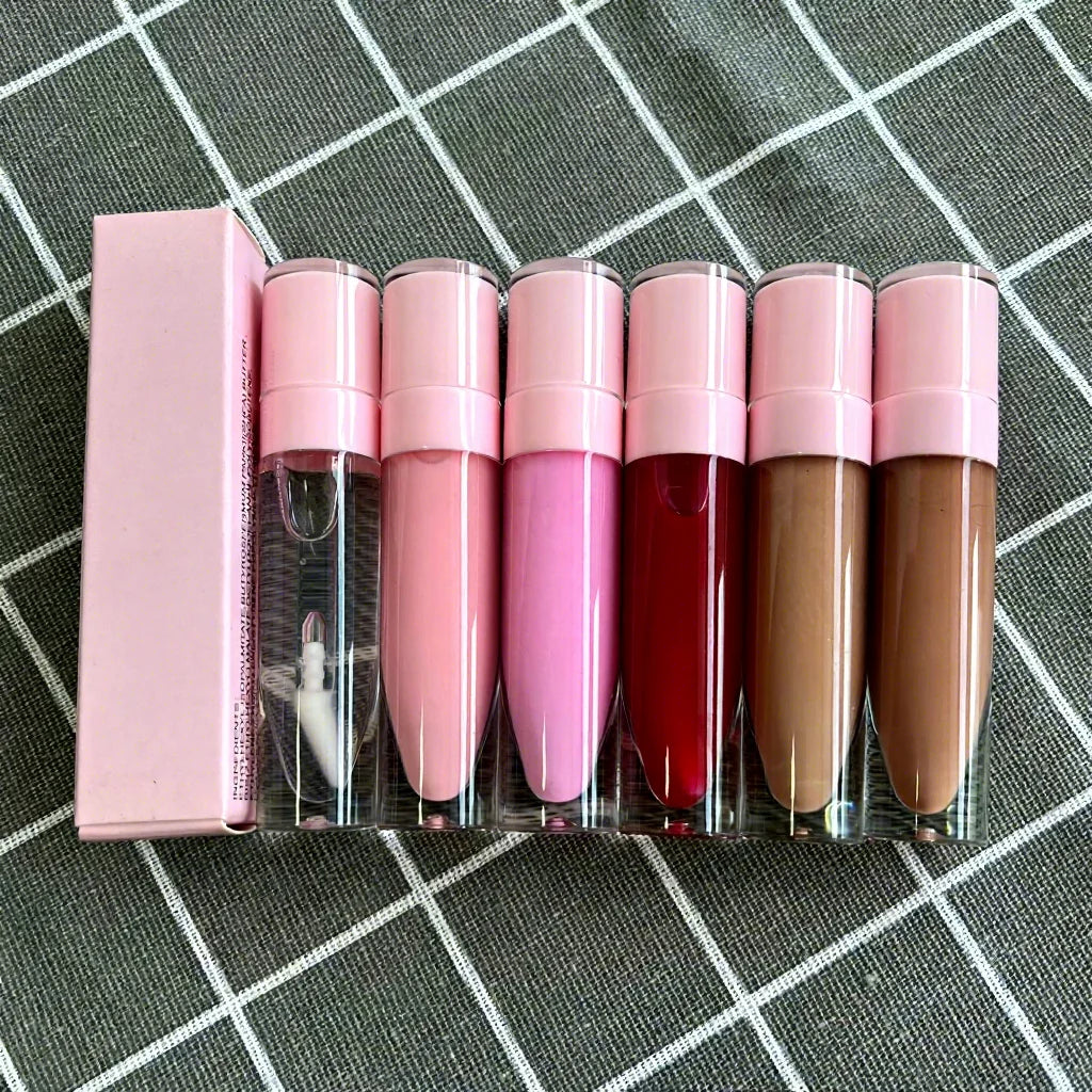 Pink Tube High Shine Mint Refreshing Nourishing Lip Plumping Gloss Private Label