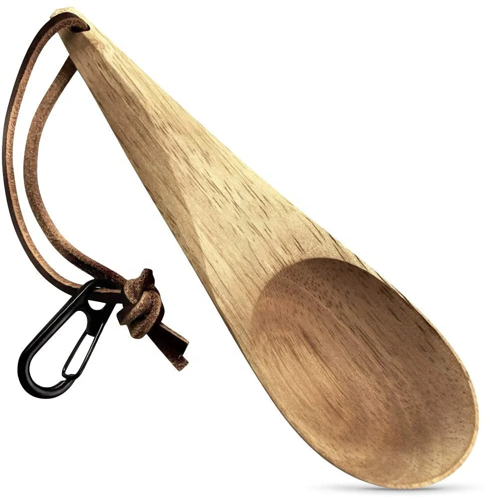 Handcrafted Wooden Nordic Spoon Eco-Friendly Coffee Spoon for Camping Backpacking Bushcraft