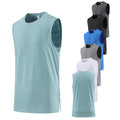 Wholesale Summer Polyester Spandex Quick Dry Men's Sleeveless Vest Gym Fitness Basketball Shooting Printed logo Men Tank Top