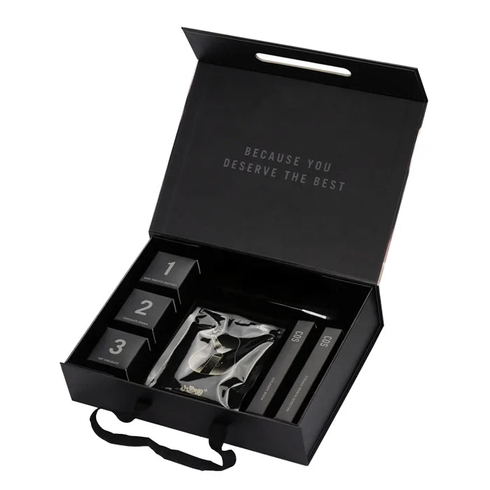 Custom Logo Packaging Closure Gift Boxes Matt Black Luxury Packing Cardboard Magnetic Gift Box Rigid Boxes Paperboard Recyclable