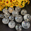 Wholesale Nature Clear Quartz Stone Ball Polished Bergkristal Rock Crystal Rainbow Sphere for Sale