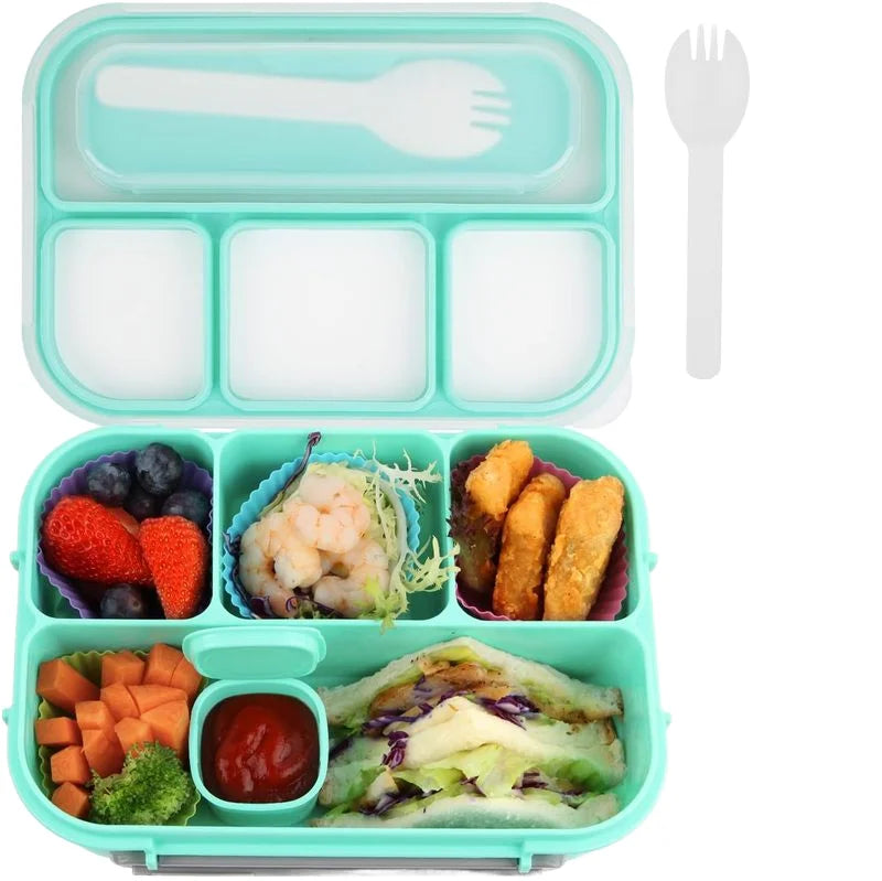 Plastic Simple Style Divided Lunch Box Microwavable Safe Oven Compatible Office Student Picnics Food Preservation Storage Box