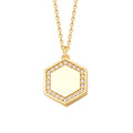 Gemnel Delicate Diamond Deco White Sapphire Cosmos Locket Open Pendant Sterling Silver Necklace