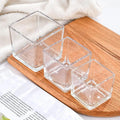 In Stock 240ml Clear Square Candle Jar Glass Transparent Simple Aromatherapy Candle Cup Square Candle Holder Jar