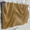 Aluminum Wavy Wooden Grain Panel Aluminum Square Tube Decoration Eeterior Curtain Wall