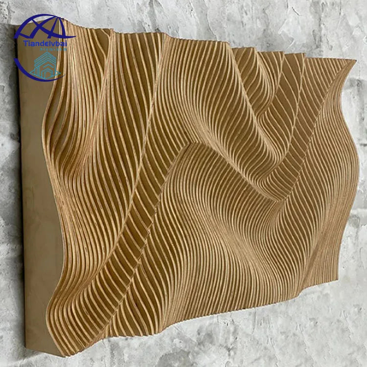 Aluminum Wavy Wooden Grain Panel Aluminum Square Tube Decoration Eeterior Curtain Wall