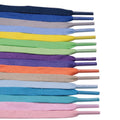 8mm Width 50-180cm Waxed Flat Shoe Laces Colorful Sneakers Fashion Flat Shoelaces Shoe Laces for Shoes