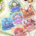 20 Sheets/pack Pet Sticker Liuguang Series Hot Rolled Shell Light Hand Curtain Decoration Materials 6 Options