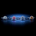 S925 Sterling Silver Colorful Vvs D Color GRA Moissanite Diamond Ring 1 Carat Six Claw Snowflake for Women Wedding Ring