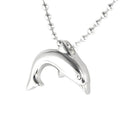 Christian Dolphin Cremation Urn Pendant Ash Necklace Stainless Steel Silver Plated Memorial Jewelry Pet Ash Keepsake Holder