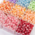 8mm Glass Jade Round Beads 50pcs/Bag for Craft DIY Bracelet Necklace Hand String Making Loose Bead Crystal Lampwork Glass Beads
