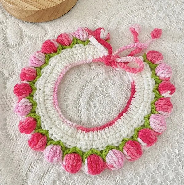 Wholesale Cute Puppy Knitting Collars for Small Cat Pet Dogs