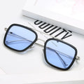 Retro Steampunk Sunglasses Vintage Square Metal Frame Eyeglasses for Men WomenIron Man and Spider Man Tony Stark Sun Glasses