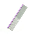 Baoli OED Stainless Steel Metal Massage Cat Grooming Pet Dog Comb for Pet Dog Long Teeth Anti Static Pet Grooming Combing