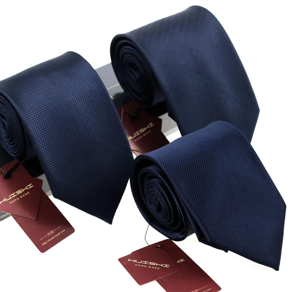 Shengzhou 1200 Needles Plain Neck Ties Men Solid Black Basic Woven Cheap Neckties Ties for Men Business