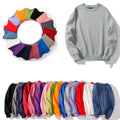 High Quality OEM Pullover Plain Dyed Plush Blank Jogger White Crewneck Cotton Custom Hoodie Crew Neck Sweatshirt for Wholesale
