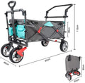 Wagon Stroller Push Pull Folding Outdoor Baby for Kids Children and Child Polyester Stainless Steel 6 Months - 3 Years En