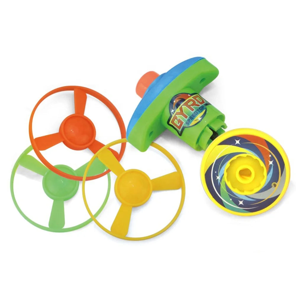 Spinning Top With Light Classic Educational Toys Burst Top Battle Top Toy With Launcher Unique Gift for Kids 5PCS