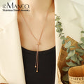 EManco Snake Chain Adjustable Y Necklace Clavicle Pendant Stainless Steel Necklace