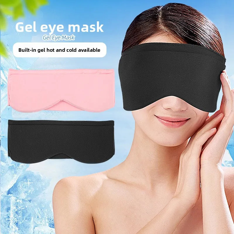 Reusable Gel Eye Mask for Hot & Cold Compress-Lightproof Ice Pack for Puffy Eyes & Dark Circles Relief