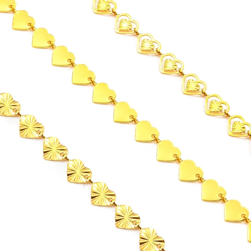Hot Sale 18k Gold Love Necklace Bracelet DIY Jewelry Stainless Steel Chain for Jewelry Accessories Making