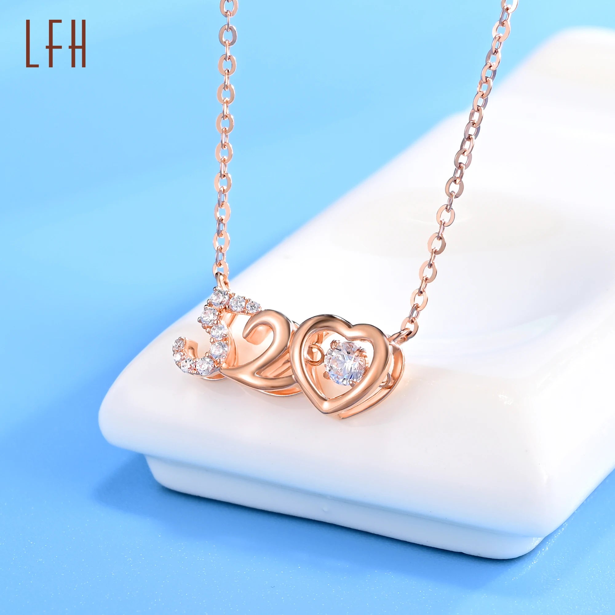 Girlfriend Gift 520 18k Gold Pure Necklace Live Beating Love Heart Moving Clavicle Chain Jewelry 18k Gold Pure