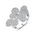 LUOTEEMI Elegant Design Couple Wedding Rings Engagement Luxury Flower for Women Rings Wholesale MegaBDM