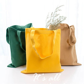 New Popular Custom Design Cotton Canvas Tote Bags Eco-Friendly Fashion Printed Letter Pattern