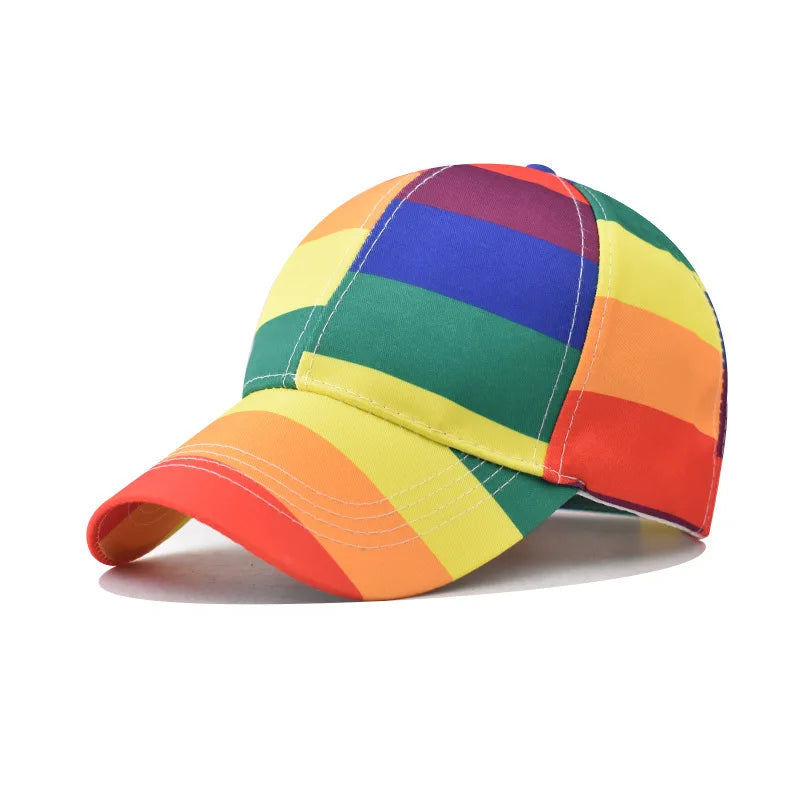 Colorful Graffiti Original Baseball Caps Outdoor Bright rainbow Outdoor Striped Sports Caps Baseball Sun Hat