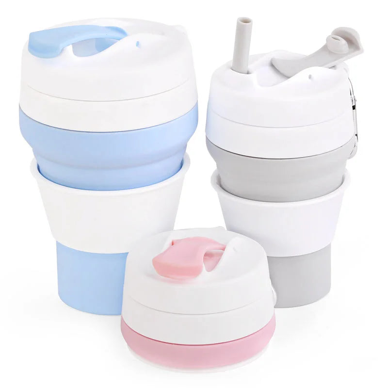 Wholesalers Online Silicone Cup Single Wall Coffee Cup Travel Mug Foldable Coffee Mug