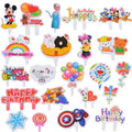 Parpty Supplies Paper Cartoon Birthday Cupcake Toppers Cake Decoration