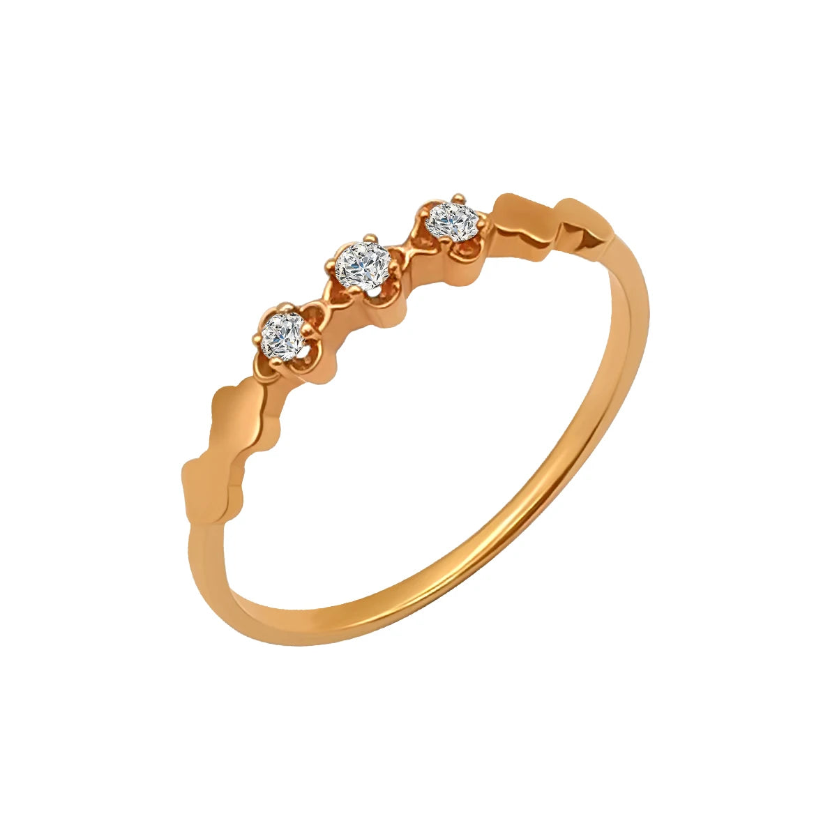 Gold 18k Jewelry Tiny Style Real Diamond Finger Rings Flower Shape Pretty Gold Rings Fine Jewelry