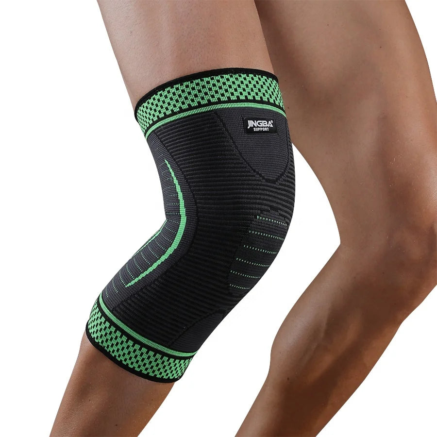 JINGBA Manufacturer Wholesale Compression Support Sleeve for Injury Recovery Joint Pain Weightlifting Knee Brace  in Stock
