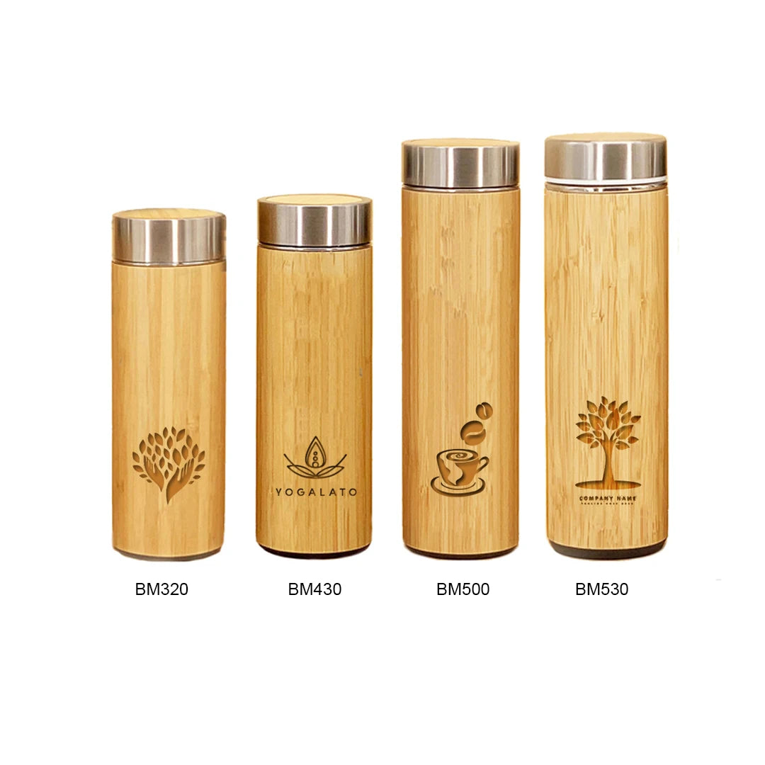 450ml 500ml Whosale Eco Friendly Tea Infuser Thermos Bottle Bamboo