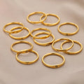 Hot Selling Trendy 12 Horoscope Gemstone Ring Men Women Jewelry Stainless Steel 18k Gold Plated Couples Custom