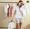 FUNG 3034 Hot Sale Silky Satin Pajama Set Home Wear Silk Robes Bride Robe for Wedding Custom  Sleepwear Women