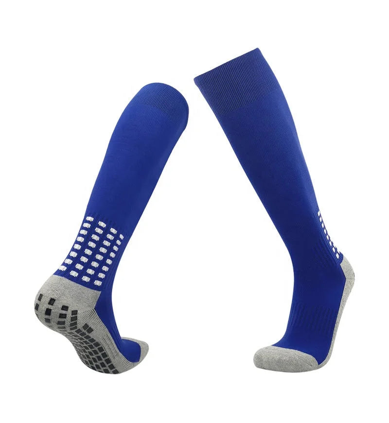 Top Sale Custom Men's Anti slip Football Socks Grip Sports Rubber Bottom Football Socks Unisex Manufacturer Socks Wholesale