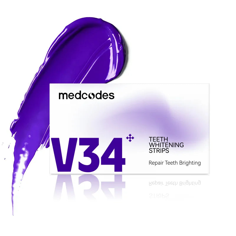 Custom Wholesale Teeth Strip Tiras Blanqueadoras De Dientes Purple Teeth Whitening Strips